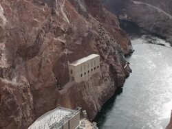 Hoover Dam Pan Stock Footage