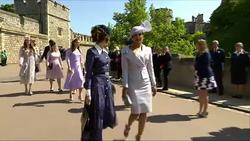 The Royal Wedding of Prince Harry and Meghan Markle - Church arrivals News Clip