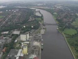 Kiel Canal At Rendsburg Stock Footage