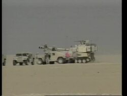 VOICE: US troops exercise in the Kuwaiti desert News Clip