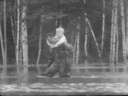 Flood in Fairbanks, Alaska Stock Footage