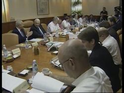 Israeli cabinet meeting and comments News Clip