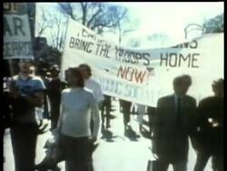 Reagan, Anti-Vietnam War March, Oates, Woodstock, Go-Go Girl News Clip