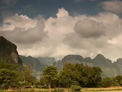 Vang Vieng Time Lapse Stock Footage