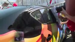 CLEAN : Brazilians in Copacabana protest against coup (2) News Clip