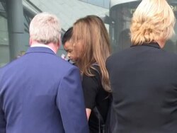 Angelina Jolie arrives at Heathrow with adopted son Maddox Stock Footage