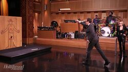 Jennifer Lawrence & Jimmy Fallon Battle It Out In An Ax-Throwing Contest | THR News News Clip