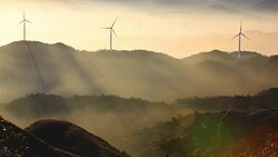 Wind power plant Stock Footage