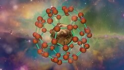 Futuristic space background with molecules Stock Footage
