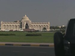 Sharjah Quran Roundabout Stock Footage