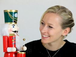 MS Woman with nutcracker / Saarburg, Rhineland Palatinate, Germany Stock Footage
