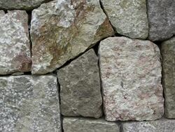  MS Typical stonewall of city  / Pollenca, Mallorco Baleric Island, Spain Stock Footage