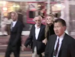 Stan Lee arrives at The Avengers After Party in Ho Stock Footage