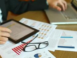 HD:Young businessman working by using tablet. Stock Footage