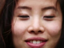 Portrait of a young cheerful woman Stock Footage