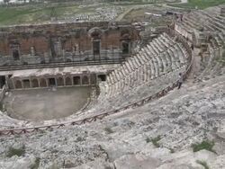 Roman Theatre, Pamukkale (Hierapolis), Turkey Stock Footage