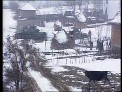 KOSOVO: FIGHTING ERUPTS IN VILLAGE OF BUKOS (2) News Clip