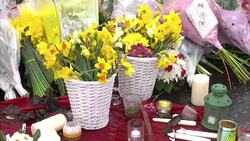 Floral Tributes for Shopkeeper Asad Shah News Clip