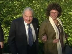 David Rockefeller at the Green Auction Stock Footage