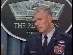 WRAP Rumsfeld, Myers briefing on Iraq, NKorea, file of downed drone News Clip