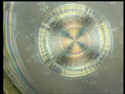 Rotate and zoom in to crystals, concentric circle pattern Stock Footage