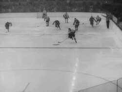Black Hawks win the Stanley Cup against Red Wings Stock Footage