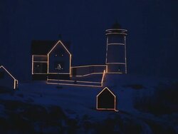 Cape Neddick Lighthouse Stock Footage