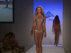 Models walk the runway at Xtra Life Lycra Brand Stock Footage