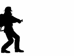 Fire-fighting with Water Hose Stock Footage