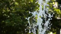 slow motion, water fountain splashing Stock Footage