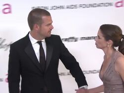 Chris O'Donnell, Caroline Fentress at the 19th Annual Elton John AIDS Foundation Academy Awards Viewing Party at West Hollywood CA. (Footage by WireImage Video/GettyImages) Stock Footage