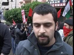 Protest against Israeli airstrikes on Gaza in Beirut and Athens News Clip