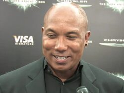 Dark Knight Rises Hines Ward interview Stock Footage