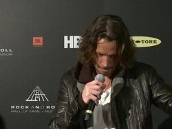 EVENT CAPSULE CLEAN/CHYRON - 28th Annual Rock and Roll Hall Of Fame Induction Ceremony - Press Room, Los Angeles, CA, United States, 4/18/2013 Stock Footage