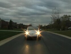 WS POV Electric car passing through suburb / Rochester, Michigan, United States Stock Footage