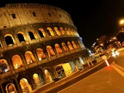 Coliseum night time lapse HD Stock Footage