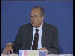 Chirac and Aznar hold joint news briefing following summit News Clip