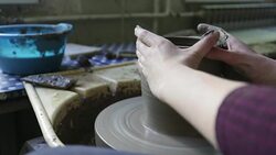 Woman Working Potters Stock Footage