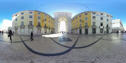 Arco da Rua Augusta Stock Footage