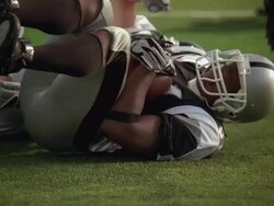 SLO MO, CU, TD, American football players in action, Staten Island, New York, USA Stock Footage