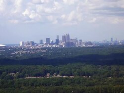 Landing in Atlanta International Airport Stock Footage