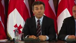 Margvelashvili speaks to media after election win, Ivanishvili comment News Clip