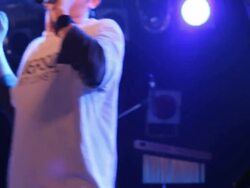 Man is singing on stage. HipHop Stock Footage