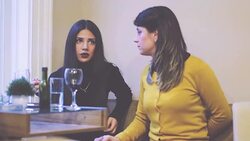 Charming women delight in drinking wine Stock Footage