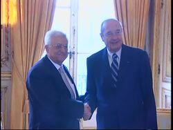 Chirac meets Palestinian President to seek support for coalition government News Clip