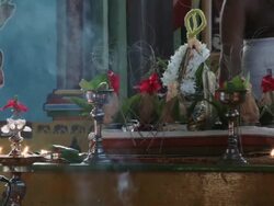 MS PAN Detail of Hindu Ceremony / Batticaloa, Sri Lanka Stock Footage