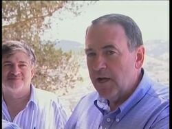 Former presidential hopeful visits settler house in East Jersualem, demo outside News Clip