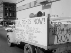 March on Washington organizers campaign for attendance Stock Footage