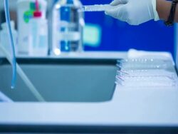 Scientist and bio lab experiment Stock Footage