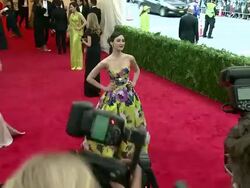 Emmy Rossum at 'Charles James: Beyond Fashion' Costume Institute Gala - Arrivals Stock Footage